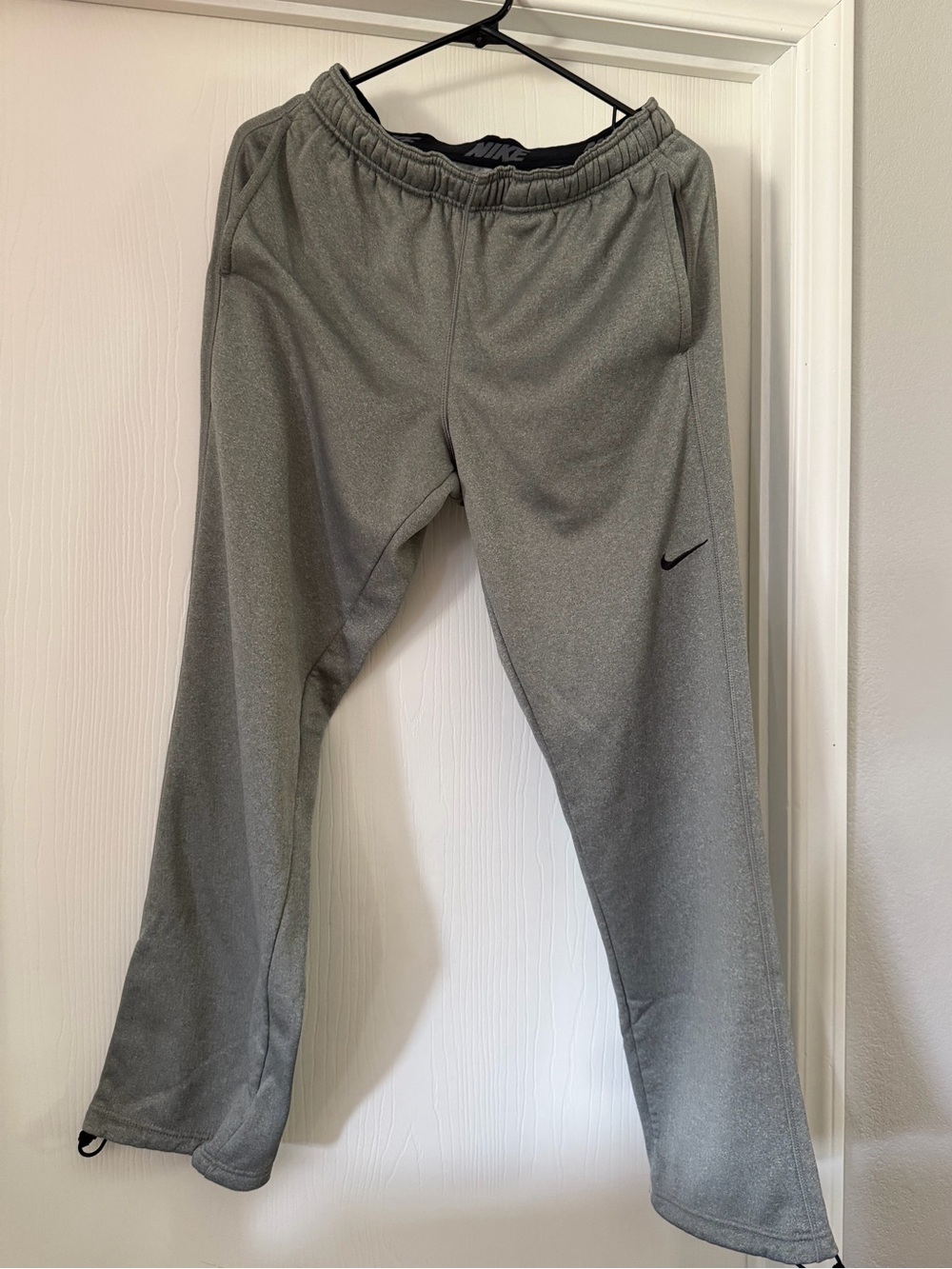 Nike Light Gray Therma-Fit pants with Black Logo